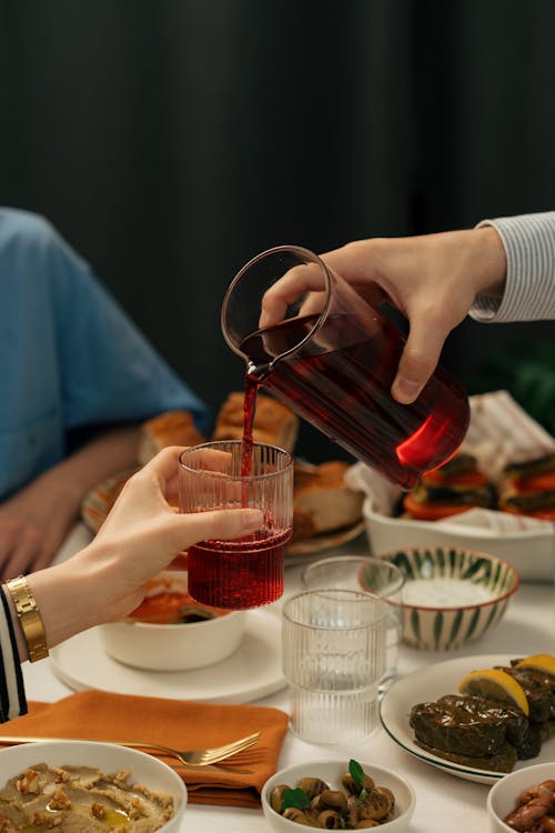 Free People on Dinner During Ramadan Stock Photo