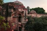 Stone ruins and domes among trees, Hauz Khas