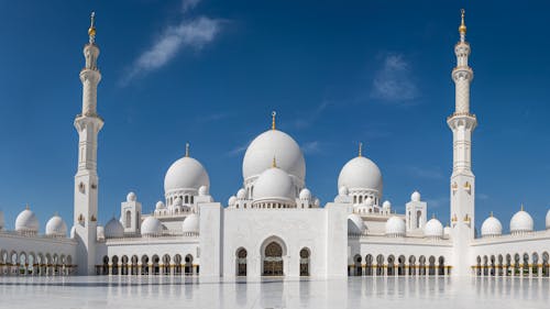 Immagine gratuita di abu dhabi, architettura islamica, cortile