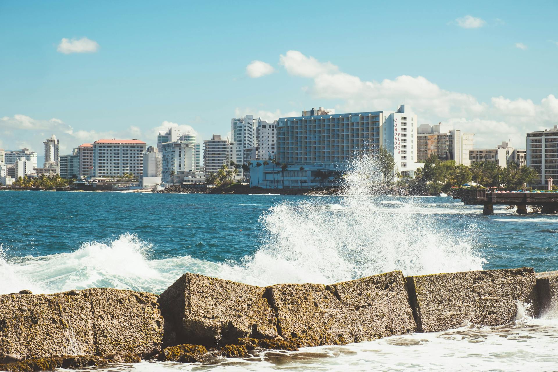 Condado Beach on Sea Shore in San Juan in Puerto Rico