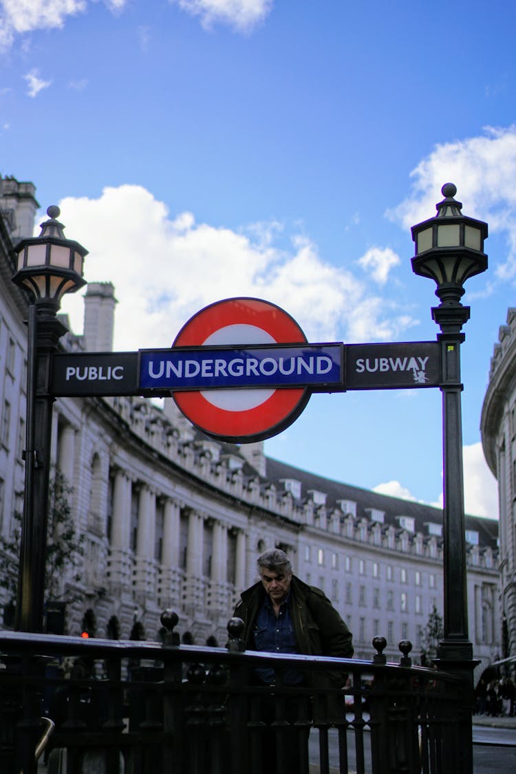 Entrance Of Subway Station In London