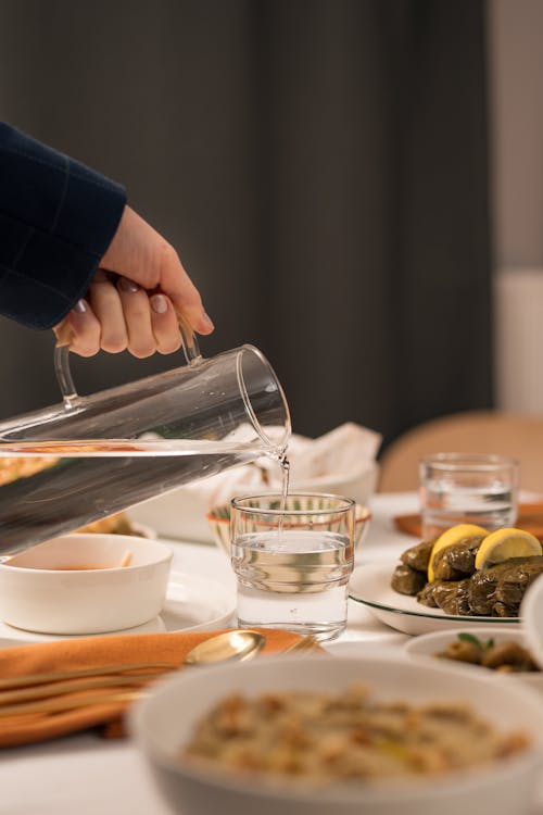 Free Food and Drinks Served For Ramadan Stock Photo