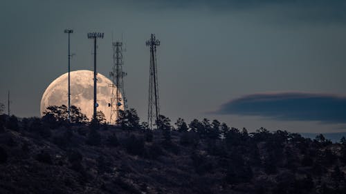Full Moon Rise over Colorado Springs