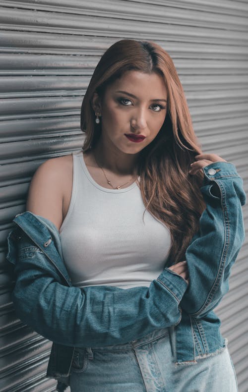 Portrait of Woman in Jean Jacket