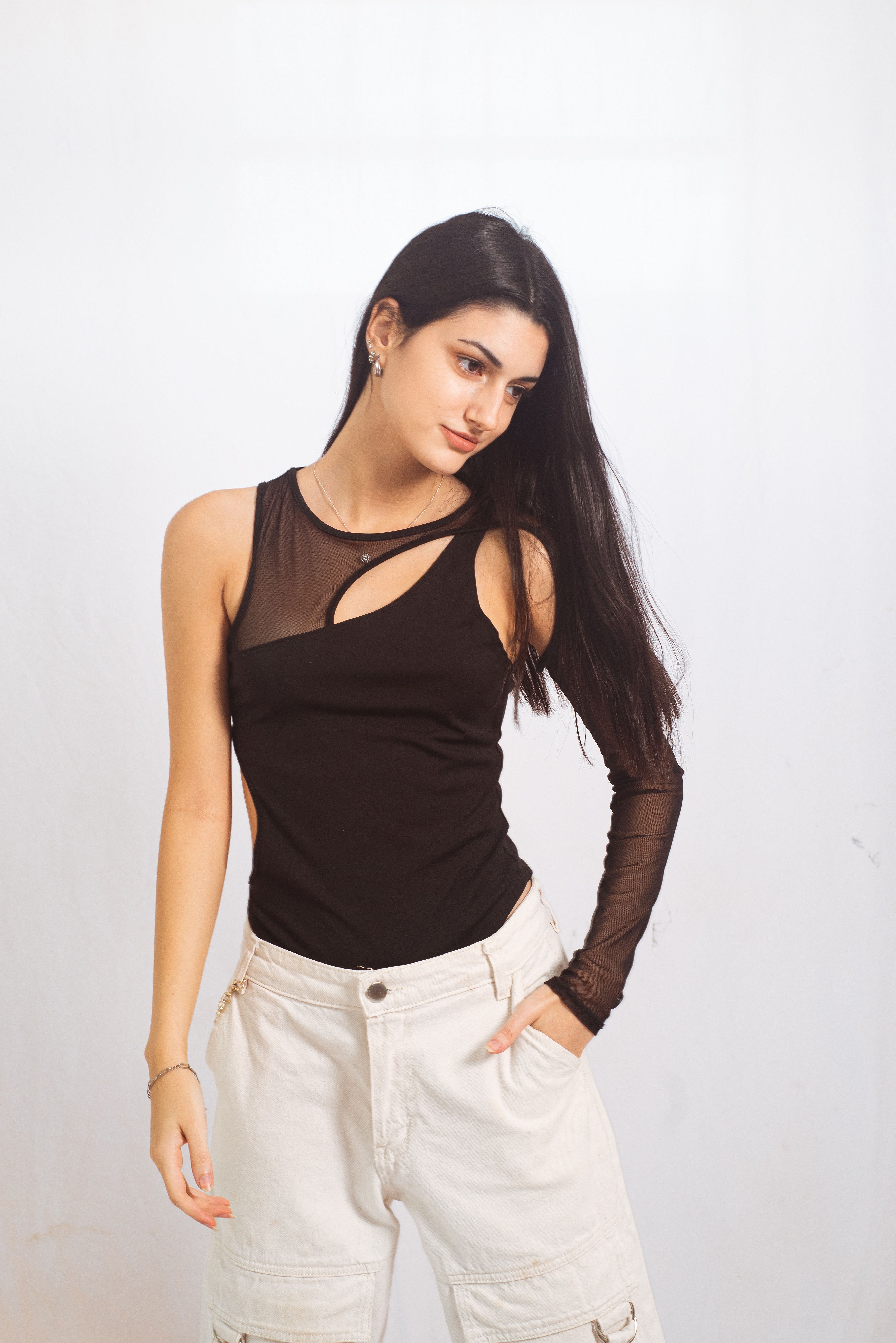 Portrait of Woman in Black Blouse · Free Stock Photo