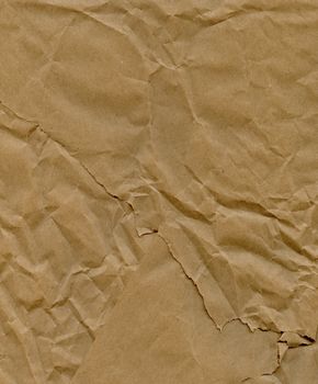 Detailed crumpled kraft paper texture ideal for design backgrounds and overlays.. detailed, crumpled, kraft