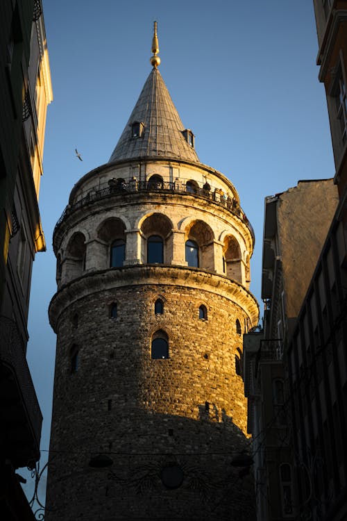 Galata Tower in Istanbul in Sunlight 