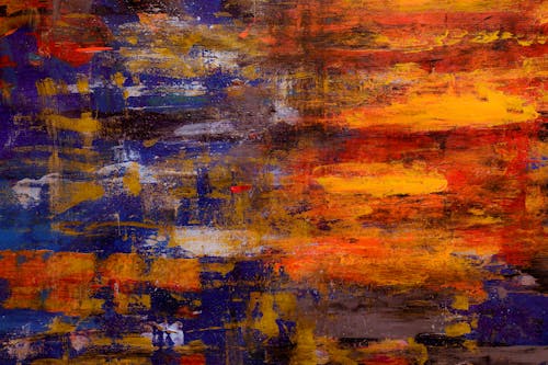 Free Blue and Orange Abstract Art Stock Photo