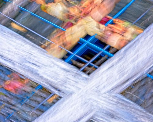 Free Dynamic abstract image featuring vibrant colors and motion blur effects with intersecting lines. Stock Photo