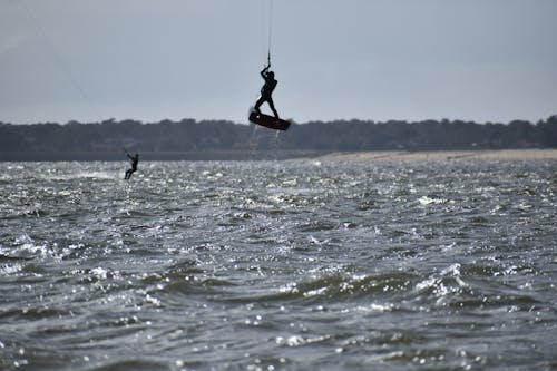 Gratis lagerfoto af kitesurfing