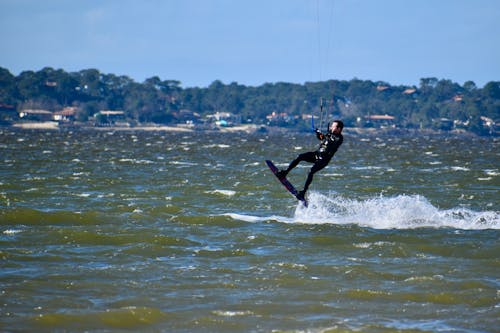 Gratis lagerfoto af kitesurfing