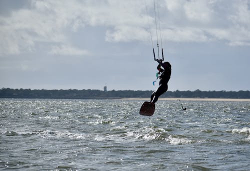 Gratis lagerfoto af kitesurfing