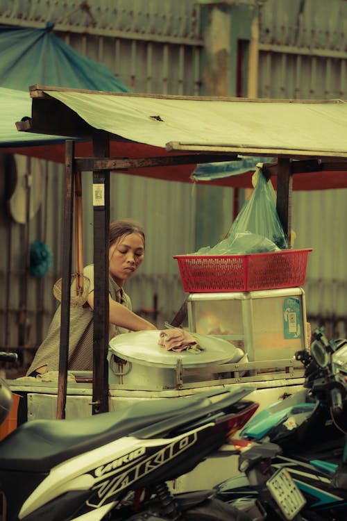 Woman Cooking on the Street