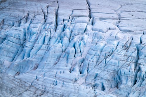High Angle View of a Melting Glacier
