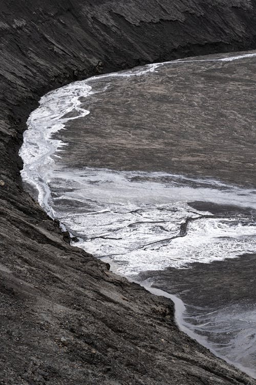 View of a Coastline in a Polar Climate 