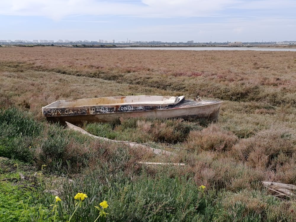 historia de una pequeña barquita abandonada en mitad de una salina - fotografía 1