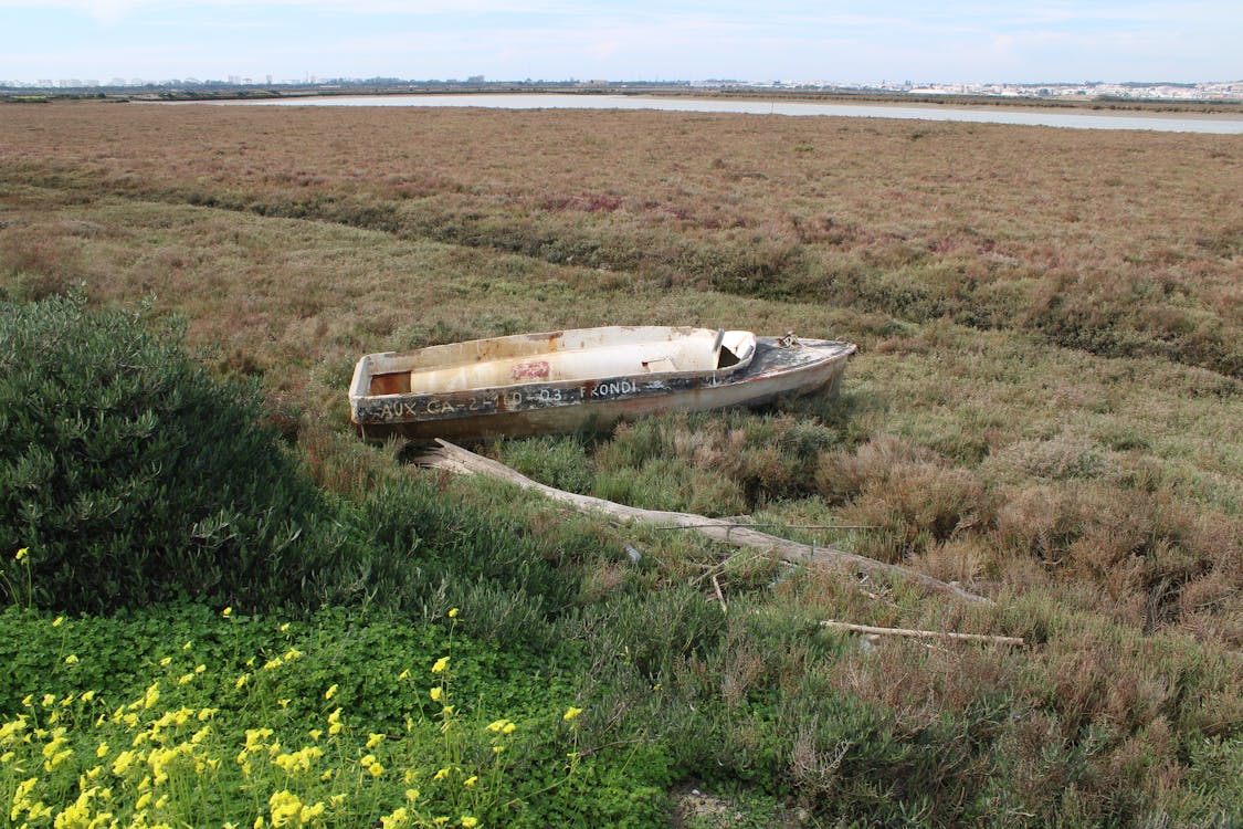 historia de una pequeña barquita abandonada en mitad de una salina - fotografía 2