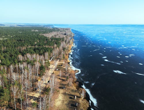 Kostenloses Stock Foto zu bäume, drohne erschossen, horizont