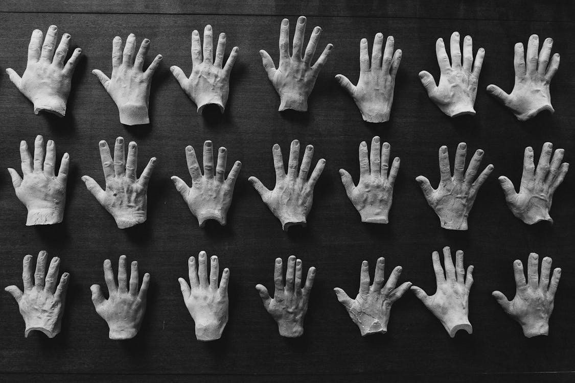 Free Human Hand Figure Lot Stock Photo