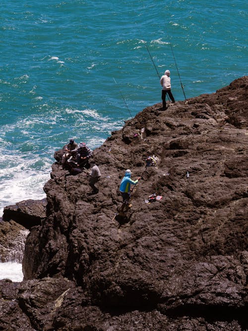 Foto stok gratis kasar, laut, memancing