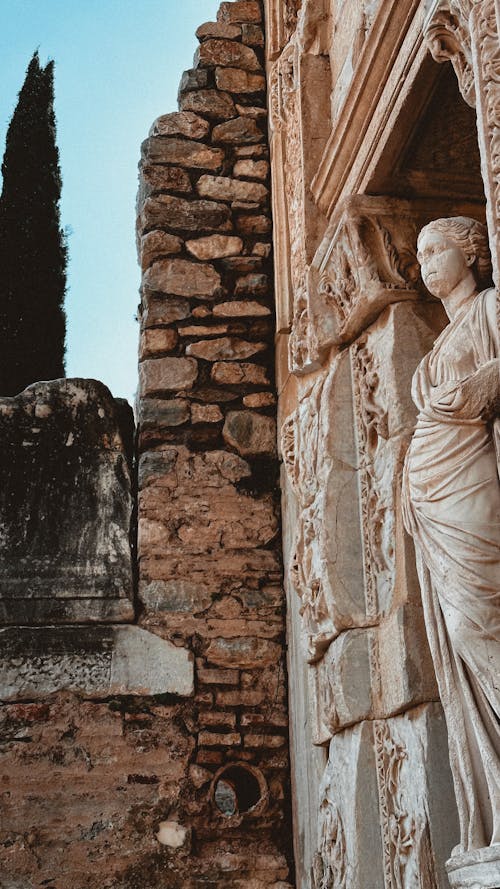 Δωρεάν στοκ φωτογραφιών με selçuk, άγαλμα σοφίας, βιβλιοθήκη του celsus