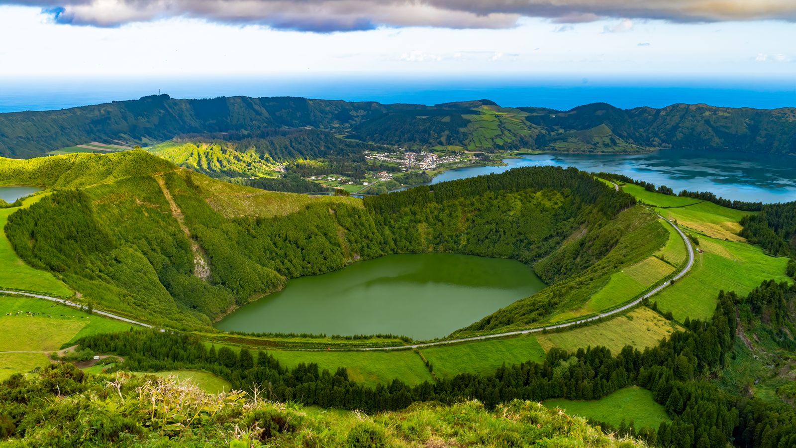 Mountain valley by the shore, Equatorial Guinea