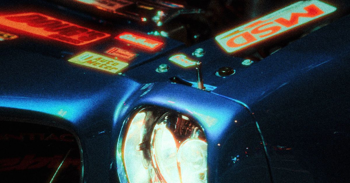 Headlight of Racing Car at Night · Free Stock Photo