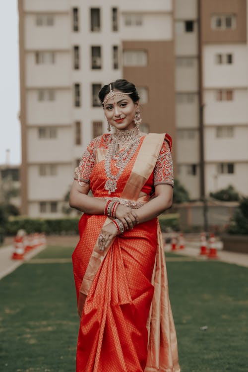 Woman in Traditional, Red Dress