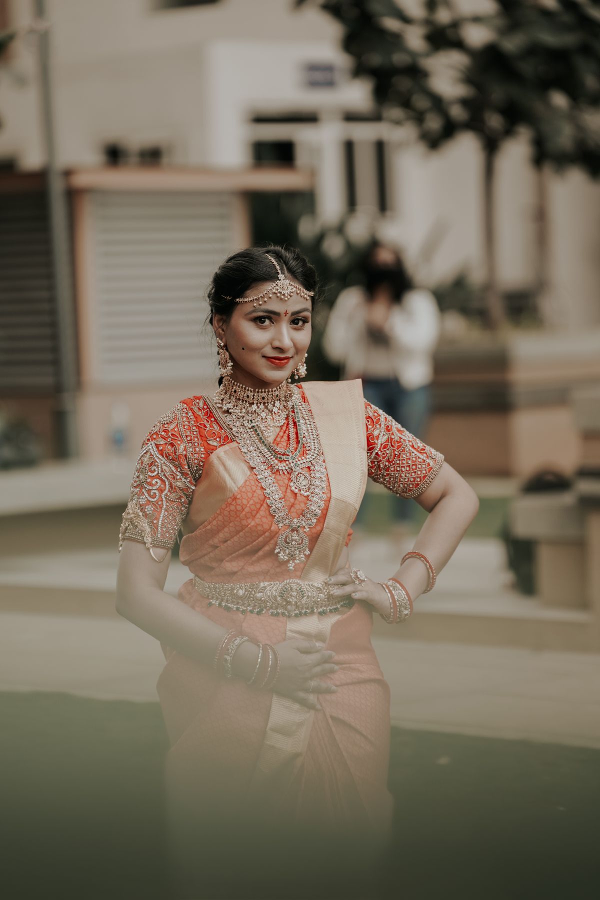 Crimson Zari Bridal Set view 2