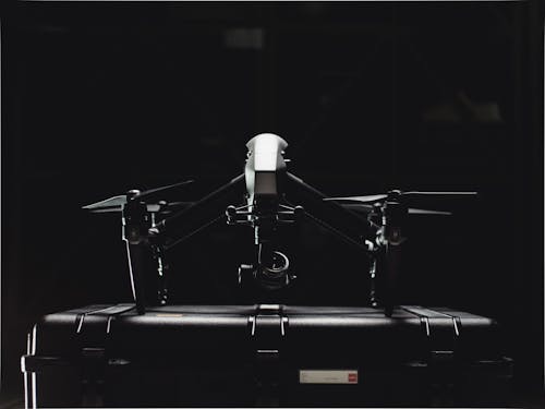 Black And White Photo Of Drone