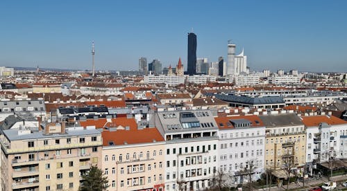 vienna from sky skyscraper