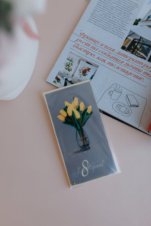 Fotobanka s bezplatnými fotkami na tému hracia karta, kvety, pohľad zhora