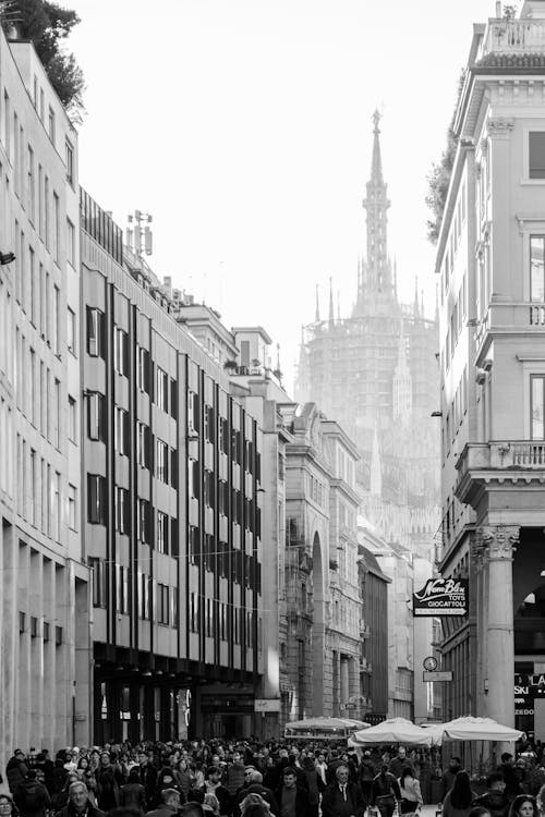 거리, 건물, 군중의 무료 스톡 사진