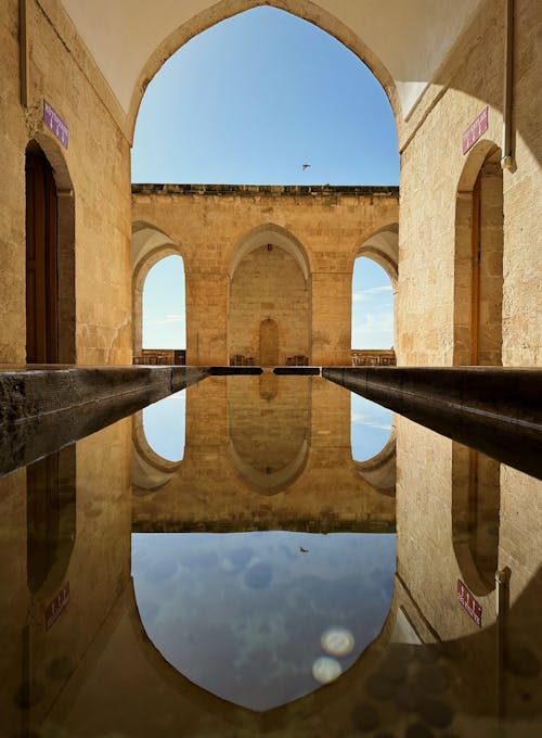 A reflection from the courtyard of Zinciriye Medrese