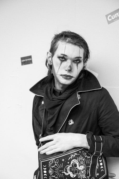 Musician with Creepy Makeup