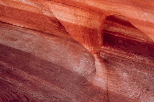 A close up of a rock formation in the desert