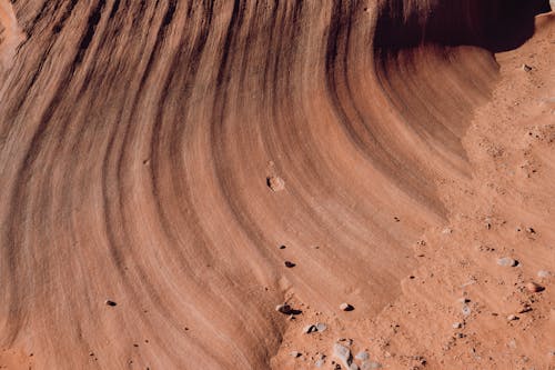 A close up of a wave in the desert