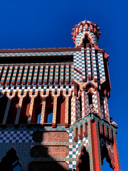  Facade of the Modernist Casa Vicens Designed by Antoni Gaudi