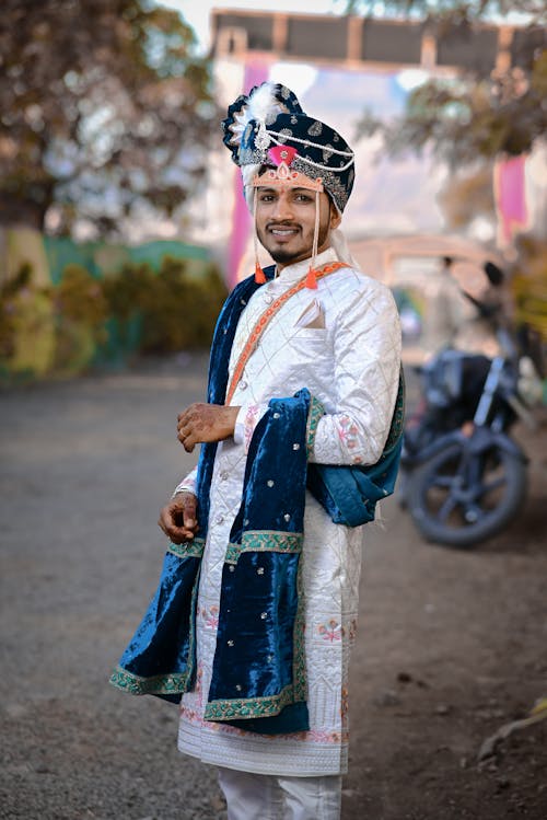 A man in a traditional indian outfit