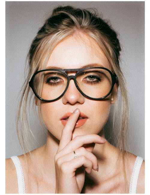 Blonde Woman in Eyeglasses