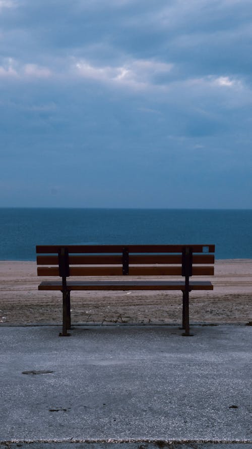A bench on a beach