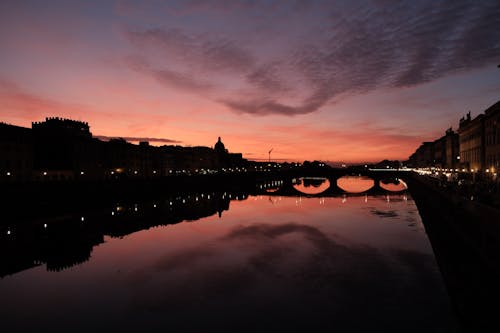 ponte vecchio, 佛羅倫薩, 剪影 的 免費圖庫相片