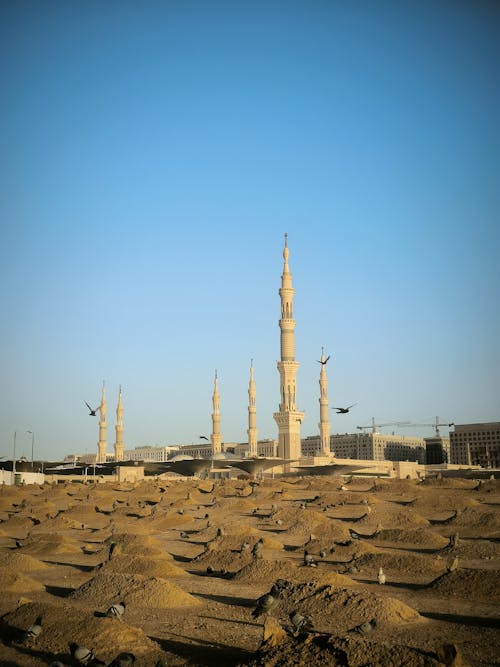 Бесплатное стоковое фото с аль-масджид ан-набави, вертикальный выстрел, голубое небо