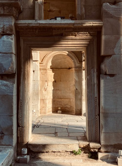 Free Explore the timeless beauty of ancient stone corridors and ruins. Stock Photo