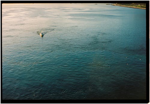 A boat in the water