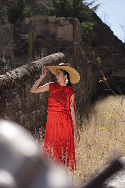 A Woman in a Red Dress