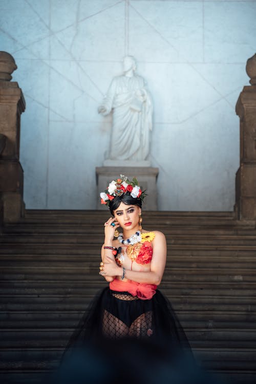 Mexican Woman in Traditional Clothing