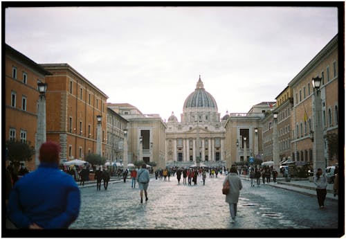 People at St Peters Vasilica in Vatican