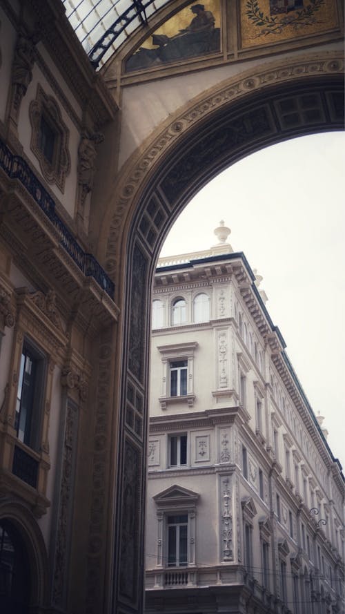 Kostnadsfri bild av arkitektoniska detaljer, båge, galleria vittorio emanuele ii