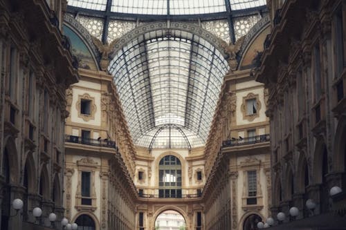 Gratis arkivbilde med galleria vittorio emanuele ii, glasshvelv, italia